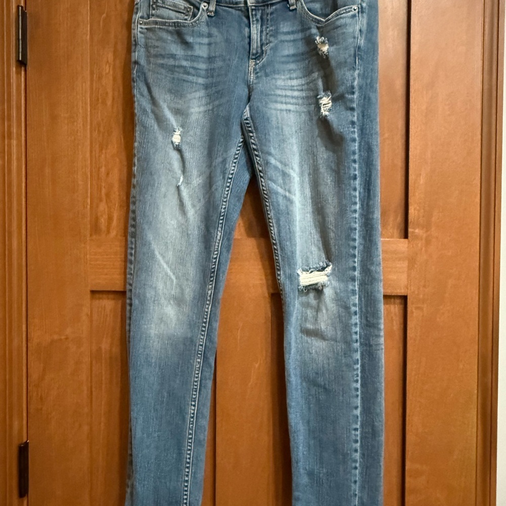 Banana Republic Women's Distressed Light Blue Skinny Jeans 26/2